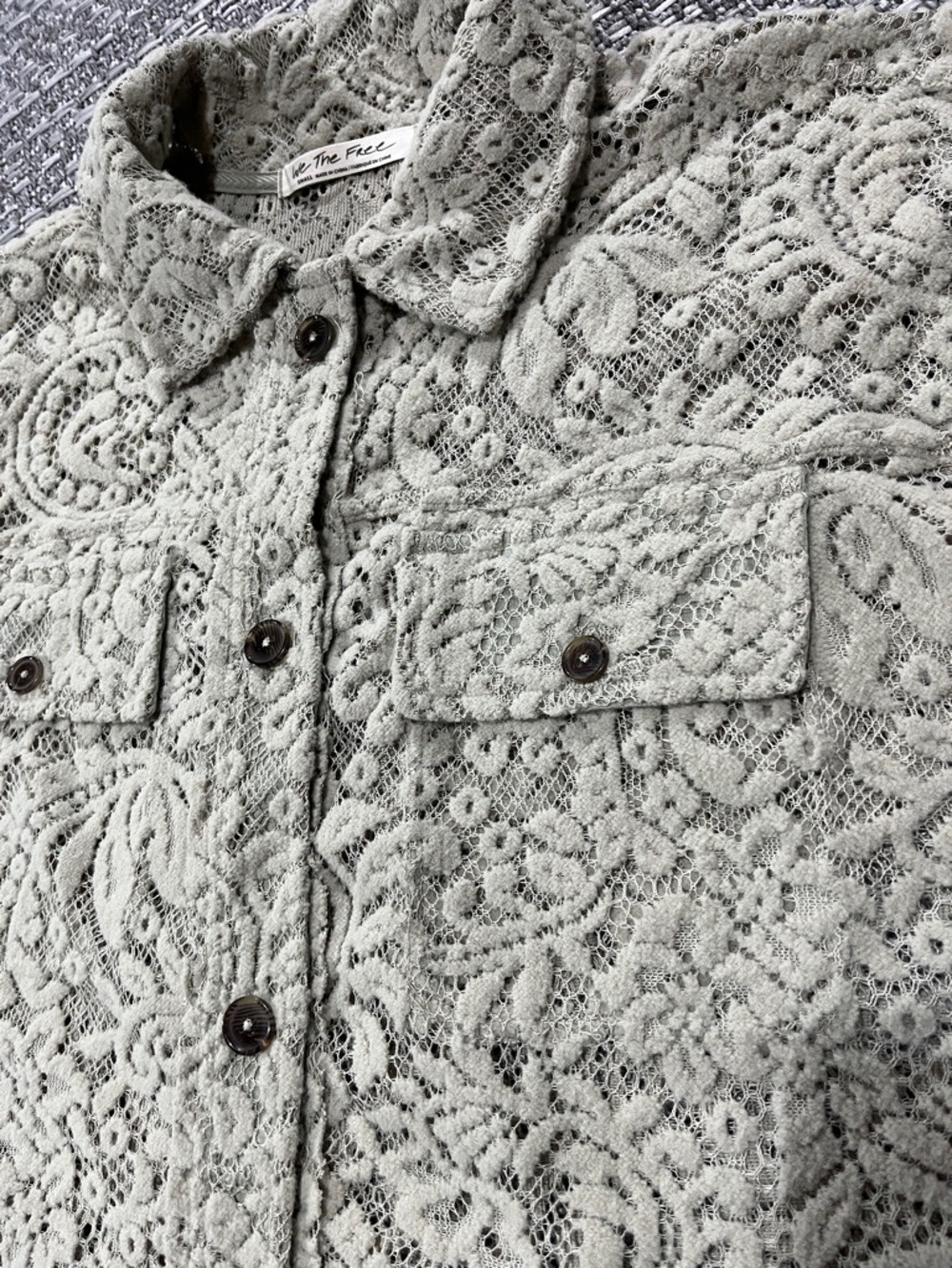Free People | Oversized Lace Ruby Shacket - Picture 13 of 16
